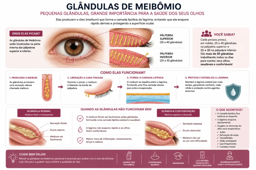 Glândulas de Meibômio- o que são e como elas funcionam